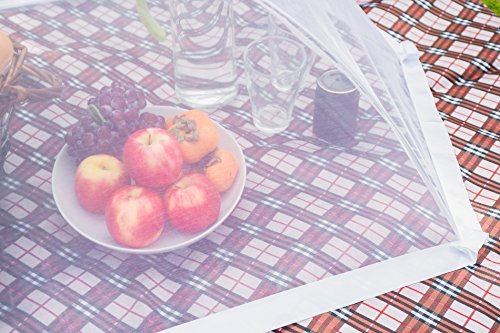 (2 Pack) Luxury Large Food Cover Tent | 100% Organza Net Highly Durable and Nontoxic | 2 Set of Extra Large Picnic Food Cover Mesh | Perfect Giant Outdoor Food Cover to Keep Insect and Fly Away