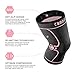 CAMBIVO 2 Pack Knee Brace, Knee Compression Sleeve Support for Running, Arthritis, ACL, Meniscus Tear, Sports, Joint Pain Relief and Injury Recovery(FDA Approved) (Large, Pink)