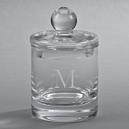 Creative Gifts International Lead-Free Crystal Biscuit Barrel, Glass Cookie Jar, 5" Diameter, 7.75" Height, Gift Box Included