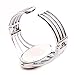 Top Plaza Women Elegant Oval Silver Tone Bangle Cuff Bracelet Dress Watch