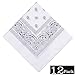 Alotpower Handkerchiefs Cotton Bandanas Headbands 12 pack,White