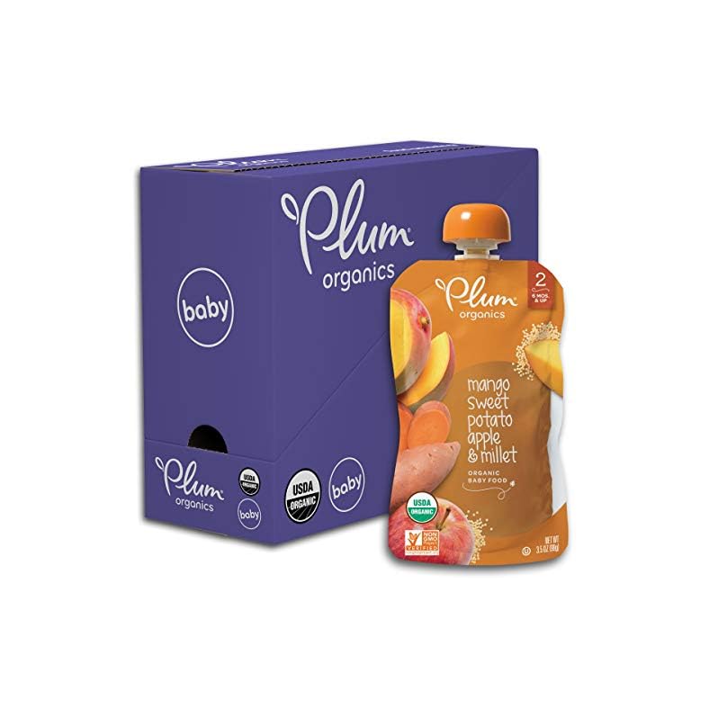 Plum Organics Baby Food Pouch | Stage 2 | Mango, Sweet Potato, Apple & Millet | 3.5 Ounce | 6 Pack | Fresh Organic Food… Plum Organics Baby Food Pouch | Stage 2 | Mango, Sweet Potato, Apple & Millet | 3.5 Ounce | 6 Pack | Fresh Organic Food…