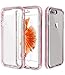 TOZO for iPhone 7 Plus Case Highly Durable Reinforced Frame Crystal Clear Bumper Scratch Resistant Shock Absorption Soft Rubber Dual Layer Screen Protection Cover. Side Edge [Rose Gold]
