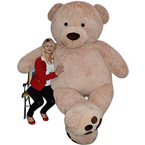 TE-Trend XXL Teddybär Riesen Teddybären Giant Teddy Bär 250cm Kuscheltier Plüschtier Deko Plüsch Bär Braun