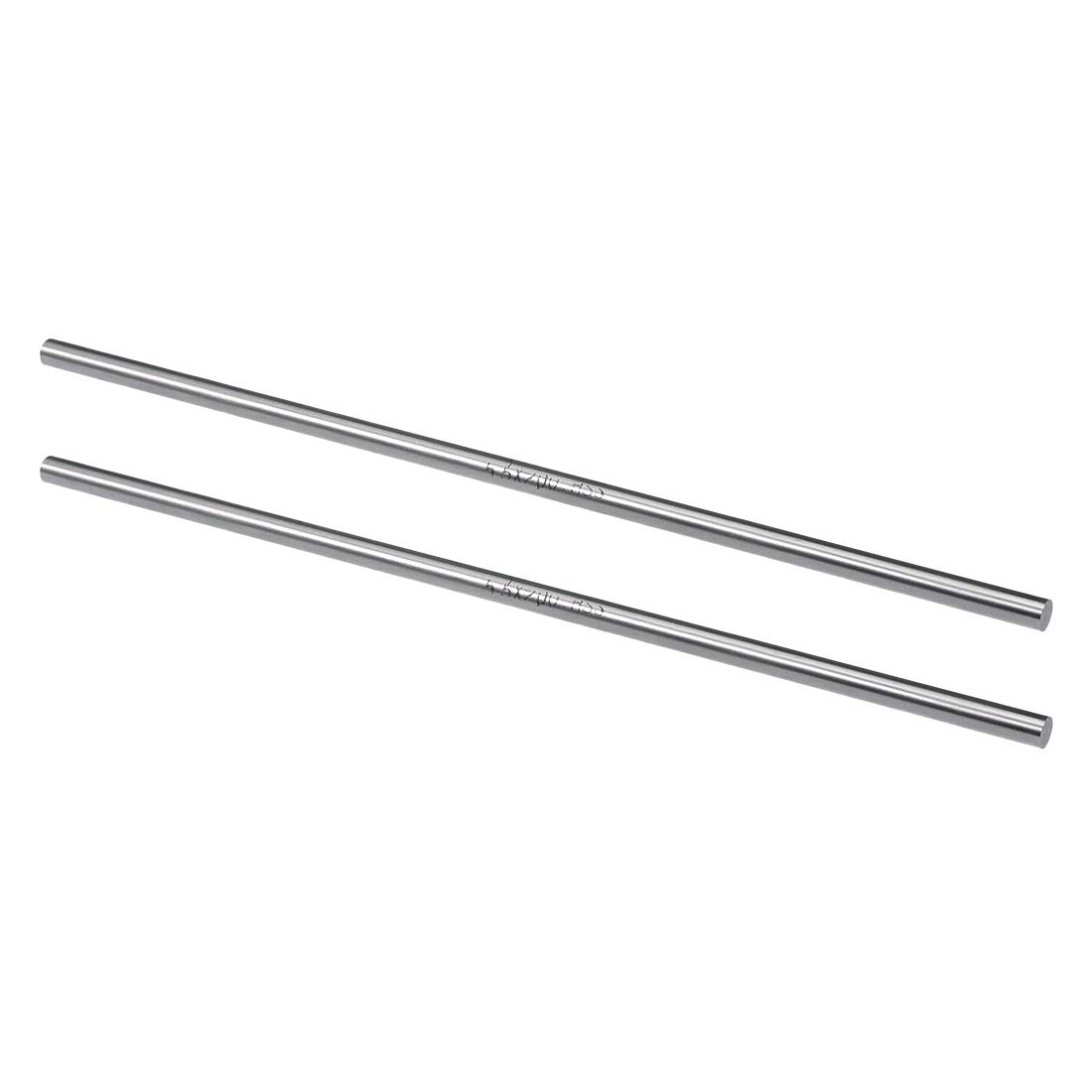 uxcell Round Steel Rod, 5.5mm HSS Lathe Bar Stock Tool 200mm Long, for Shaft Gear Drill Lathes Boring Machine Turning Miniature Axle, Cylindrical Pin DIY Craft Tool, 2pcs