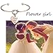FOTAP Wedding Gift Flower Girl Bangle Love Knot Bracelet Flower Girl Jewelry Gift for Bridesmaid, Mother of The Bride (flower girl bangle)