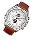 CIVO Mens Watches White Decorative Sub Dials Brown Leather Band Wrist Watches Classic Fashion Design Dress Casual Business Japan Movement Quartz Watches for Men (Brown)