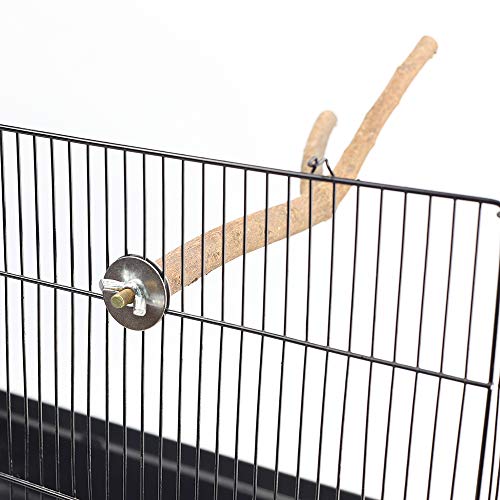GNB PET 2pcs Bird Perch, Natural Y Shape Wooden Branch for Cage, Bird Parrot Natural Wood Fork Stand Perch Toy Birdcage Stands Pet Bird Toys, 11 Inches
