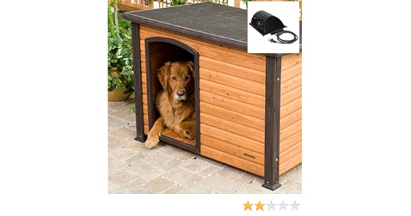 Amazon Com Large Heated Outdoor Wood Dog House Log Cabin