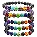 Jovivi 7 Chakras Gemstone Bracelet Natural Healing Crystal Stones Yoga Reiki Prayer Beads