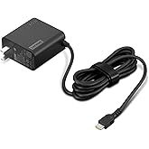 Lenovo USB-C 65W Wall Charger - PD 3.0 - Power Adapter for Laptop, Tablet, Notebook, USB-C Compatible Devices - Slim, Light and Portable with 5.9 Foot (1.7m) Cable - Black