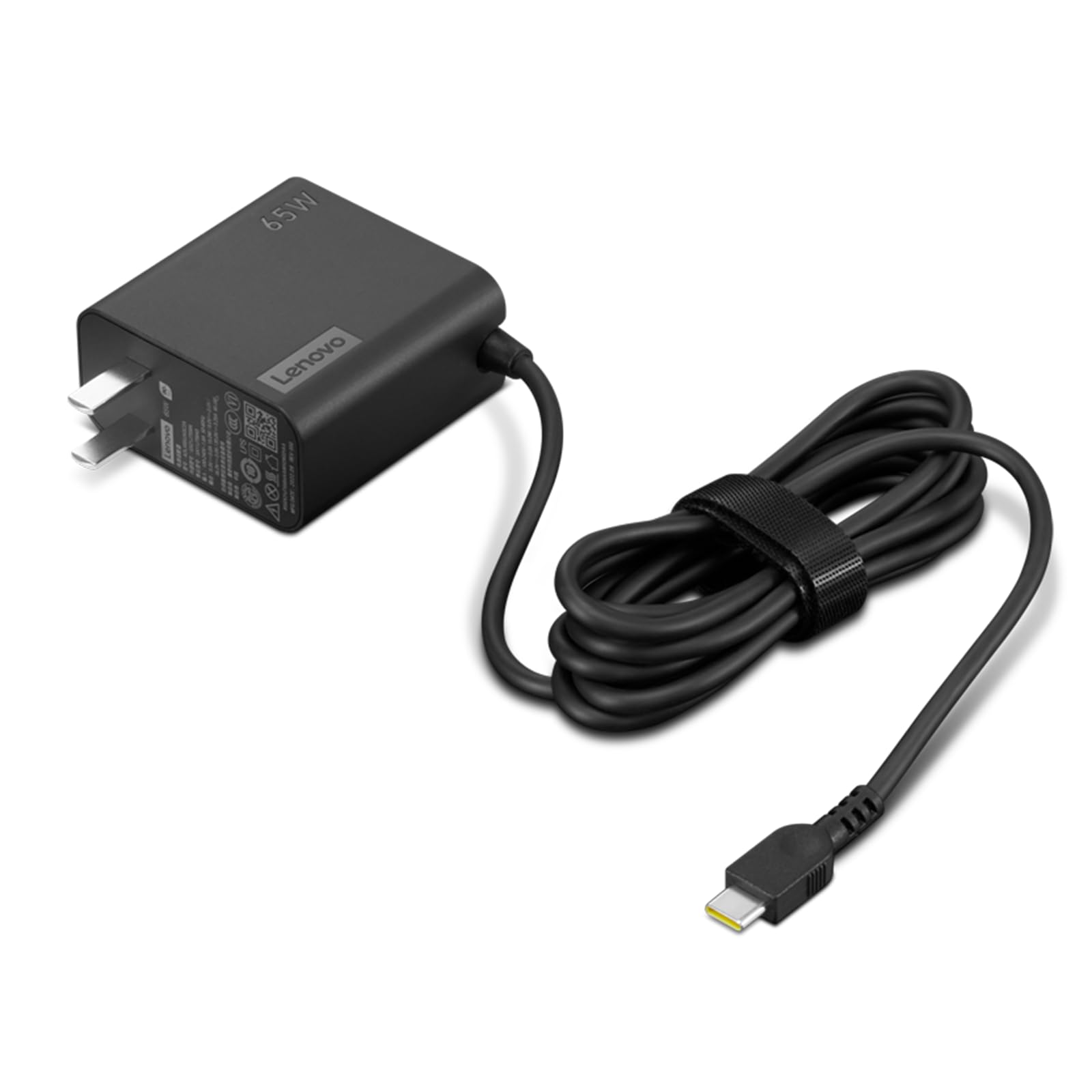Lenovo USB-C 65W Wall Charger - PD 3.0 - Power Adapter for Laptop, Tablet, Notebook, USB-C Compatible Devices - Slim, Light and Portable with 6.5 Foot Cable - Black