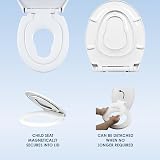 AQUALONA Premium Thermoplastic Family Toilet Seat Soft Close view 5