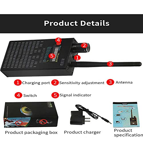 NOYAFA Hidden Camera Detectors,Portable Anti Spy Detector Bug Detector