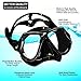 Scientoy Snorkel Set- Dive Mask with Easy-Breath Dry Top Valve, Anti Fog Lens, Wide View - Adjustable Snorkel Mask for Adult and Youth