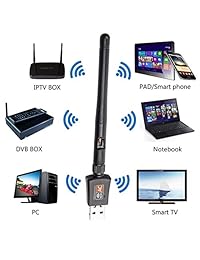 qbingo 600 Mbps USB Adaptador WiFi USB adaptador inalámbrico Daul correa, 2,4 GHz 5 GHz...