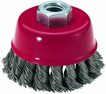 Steelex Plus D2298 4-Inch Knotted Cup Brush, 14mm by 2.0 mm