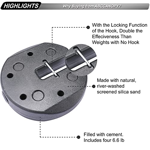 ABCCANOPY Easy Canopy Weights with Lock Design for Wind Resistance, No