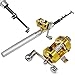 Digi-Flex DIGIFLEX Silver Mini Pocket Fishing Rod Pole & Golden Reel Pen