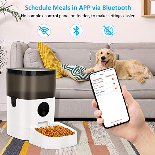 TTPet Automatic Cat Feeder with App Control, Timed Dog Food Dispenser
