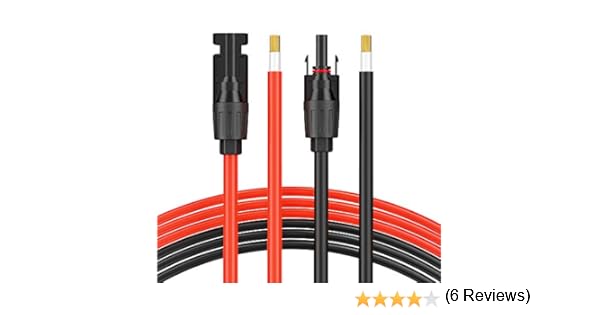 BougeRV Cable de Extensión Solar 6m (20 pies) 10AWG con Conector ...
