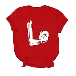 Generic Couples Matching Shirts, Red V-Neck Graphic