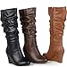 Brinley Co Women's Star Slouch Boot Regular & Wide Calf