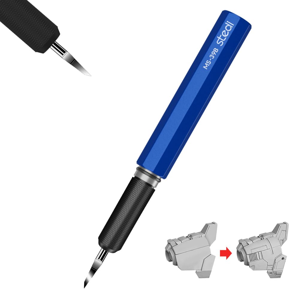 stedi Model Scriber Chisel,Tungsten steel Blades 0.15mm,for Modeling Hobby,RG Scale Model,Gundam Model Kit,for Scribing line, Engraved,Panel line,Resin,Blue