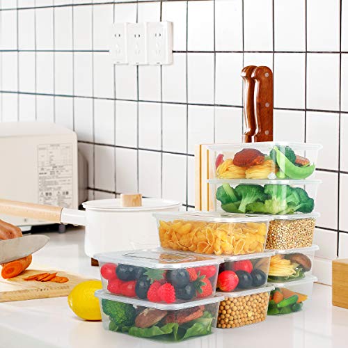 [60pk,25oz] Food Storage Containers with Lids-Food Containers Meal Prep Plastic Containers with Lids Food Prep Containers Deli Containers with Lids Freezer Containers with lids Disposable Containers - Thumbnail 6