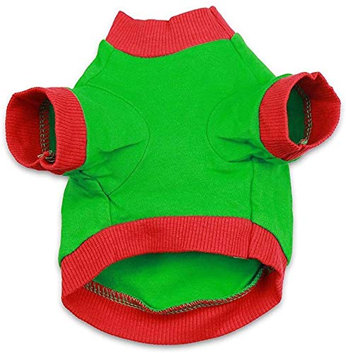 Ollypet Christmas Clothes for Dogs - Dog Christmas Costume Pet Warm Soft 100% Cotton T-Shirts - Festive Christmas Themed Dog Sweaters for Dogs and Cats, Autumn & Winter (S)