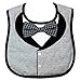 Novelty Baby Tuxedo Bib - Waterproof Feeder Bib with 3D bowtie, Frenchie Mini Couture