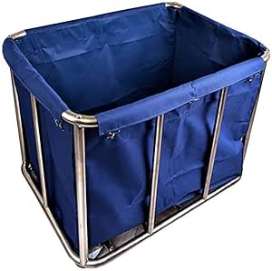 JND Plegable Carro de la estación Acero Inoxidable de lavandería Cesto