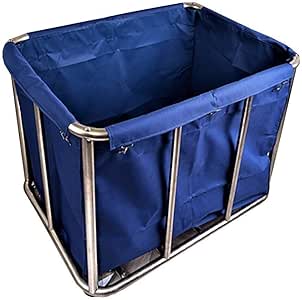 JND Plegable Carro de la estación Acero Inoxidable de lavandería Cesto