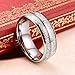 Three Keys Jewelry 8mm Imitated Meteorite Tungsten Wedding Ring Domed Mens Wedding Band Engagement Ring