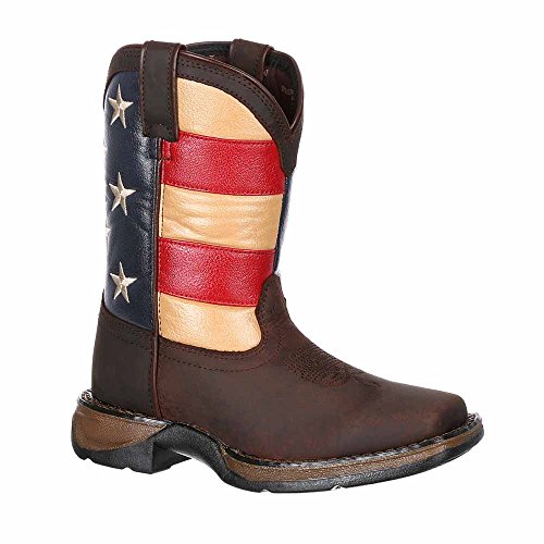 Durango Baby DBT0159 Western Boot, Brown and Union Flag, 10 M US Toddler