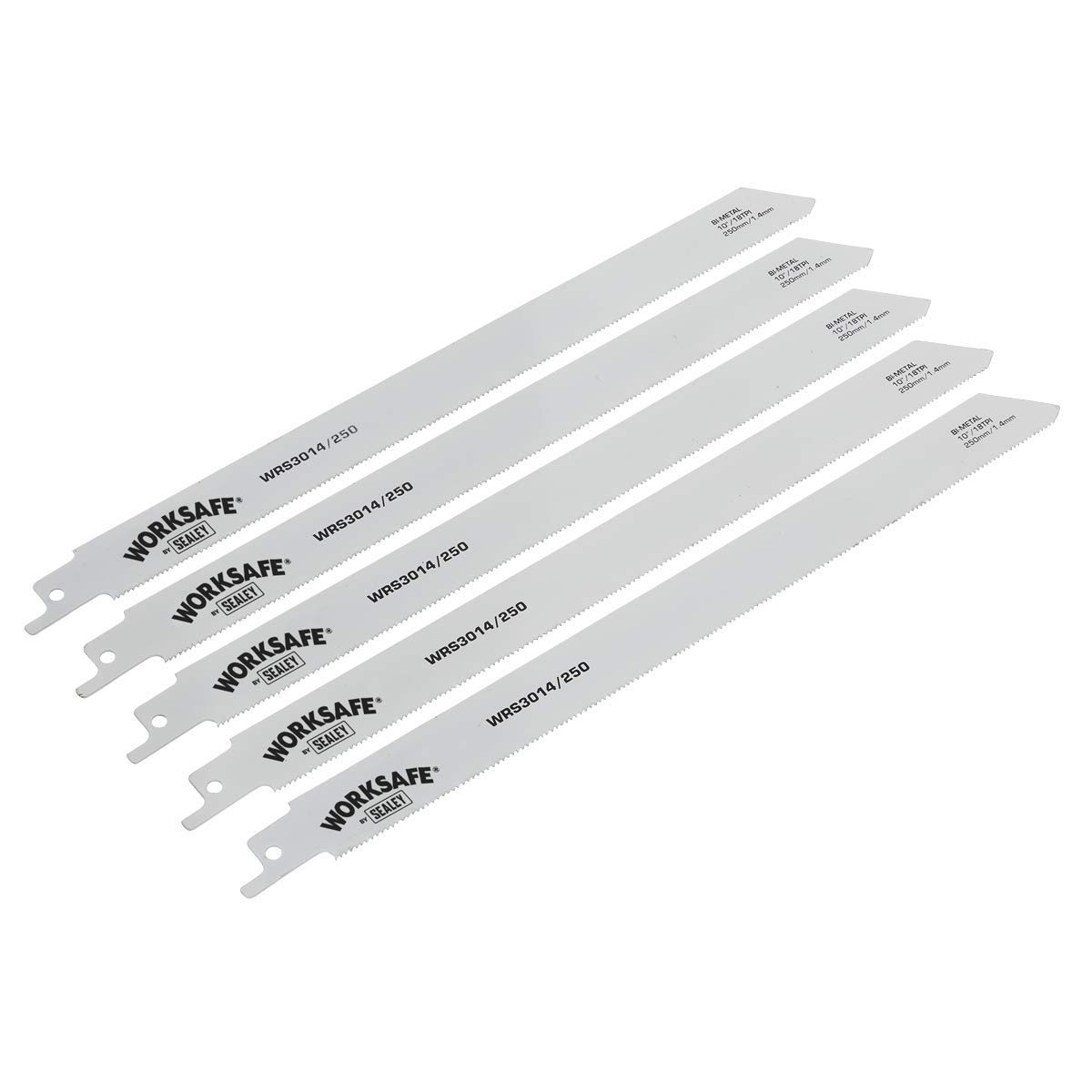 Worksafe WRS3014/250 250mm 18tpi Reciprocating Saw Blade Metal - Pack of 5