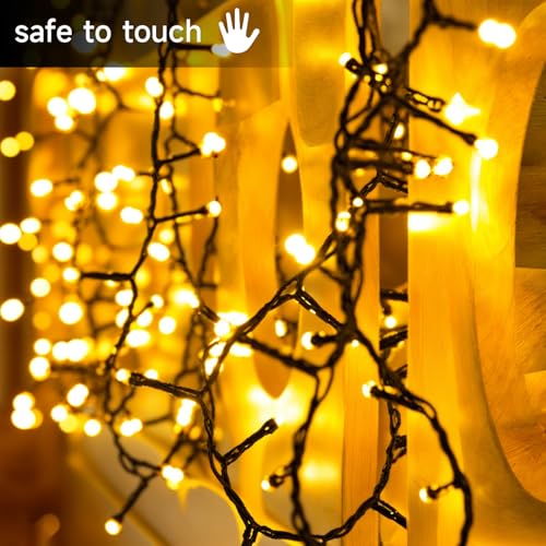 Electight 2 Pack 20M Solar String Lights Outdoor, Total 400 LED Solar Powered Fairy Lights, 8 Modes & IP65 Waterproof Lights for Tree, Patio, Garden, Yard, Home, Party, Christmas (Warm White)