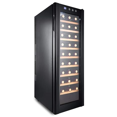 FREIHE Mini Nevera para Vinos, 30 Botellas Cerveza Estante Bebidas ...