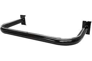 NAHANCO BLHG681, 19 ¼” U-Shaped Hangrail for Gridwall, Black, Pack of 1