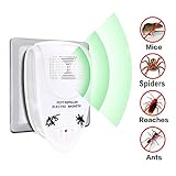 Visionland Ultrasonic Electronic Indoor Pest Control Repellent, Repels Rodents, Mice, Cockroaches, Ants & Spiders