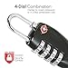 TSA Approved Luggage Locks, Suitcase Lock [2 Pack] CFMOUR 4-Digit Security Combination Padlock for Travel Luggage Suitcase Backpack Bag Case Code Padlocks - Black