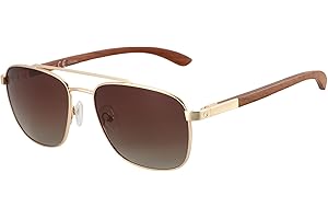 ZENOTTIC Aviator Wood Polarized Sunglasses for Men 100% UV Protection Fishing Driving Golf