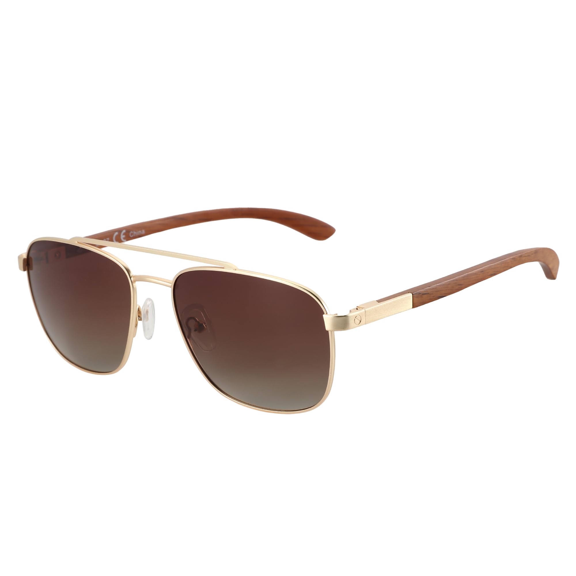 Photo 1 of ZENOTTIC Aviator Wood Polarized Sunglasses for Men 100% UV Protection Fishing Driving Golf