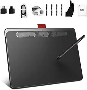 Acepen Graphics Drawing Tablet with Battery-Free Stylus, 9x5 Inches Area with 8192 Level Pen, Support Mac OSX, Windows and Android, Suit for Working and Learning, 8 Customizable Shortcut Keys
