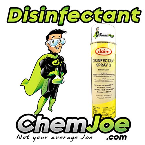 Claire C081 15.5 Oz. Lemon Scent Disinfectant Spray for Health Care Use Aerosol Can (Case of 12