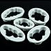 Fashionclubs 5Pcs Christmas Fluffy Cloud Fondant Sugar Cookie Biscuit Cake Cutter Mold