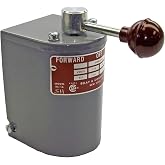 Relay and Control Corp 1.5-2 hp Electric Motor Reversing Drum Switch - Single Phase Only - Spring Returned - Gray Quick Connect Toggle Switch - ON-OFF Operation