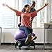 Gaiam Classic Balance Ball Chair – Ergonomic Stability Chair for Desk & Office | Yoga Ball Seat with Base, Air Pump, & Exercise Guide | Improves Posture & Core Strength (300 lb Capacity)