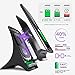 Fast Wireless Charger, Wireless Charger with Cooling Fan Stand Pad Mat Wireless Charger for Apple iPhone X 8 Plus Samsung Galaxy S9 S8 Plus S7 S6 Edge Plus Note 8 5 Nexus 6 7, No AC Adapter