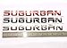 Yoaoo 1x OEM Chrome Suburban Nameplate Emblem Letter Badge Compatible with 2007-2019 Suburban Glossy Shiny